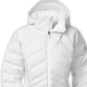 North Face White Down Hoodie